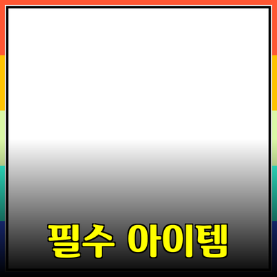 확실하게 손에 넣고 싶은 필수 아이템